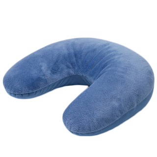 13451 Microbead Pillow Customized Logo Particle Microbeads U Shaped Neck Support Travel Pillow