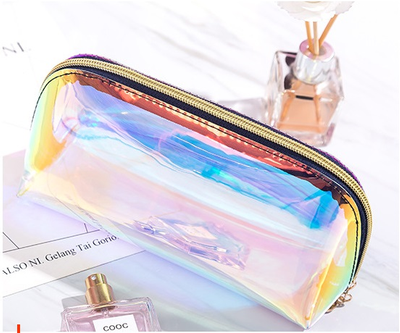 13606A Glossy PVC Bag with Zipper Makeup Brush Holder Cosmetic Bag PVC Pouch