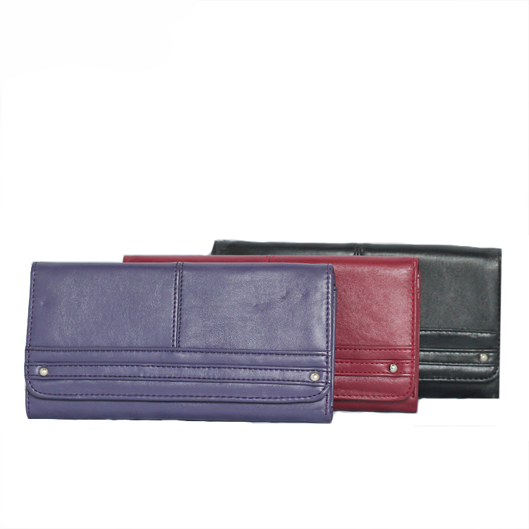 13587B PU Women Long Wallet with Advanced RFID Secure