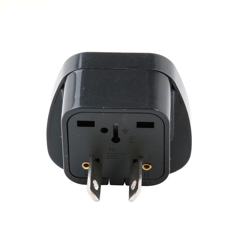 13611G Standard Grounding 2 Pin Adapter Plugs for Travel