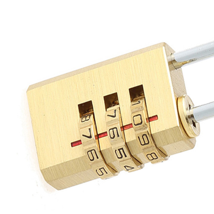 13001 3 Digital Combination Luggage Brass Lock